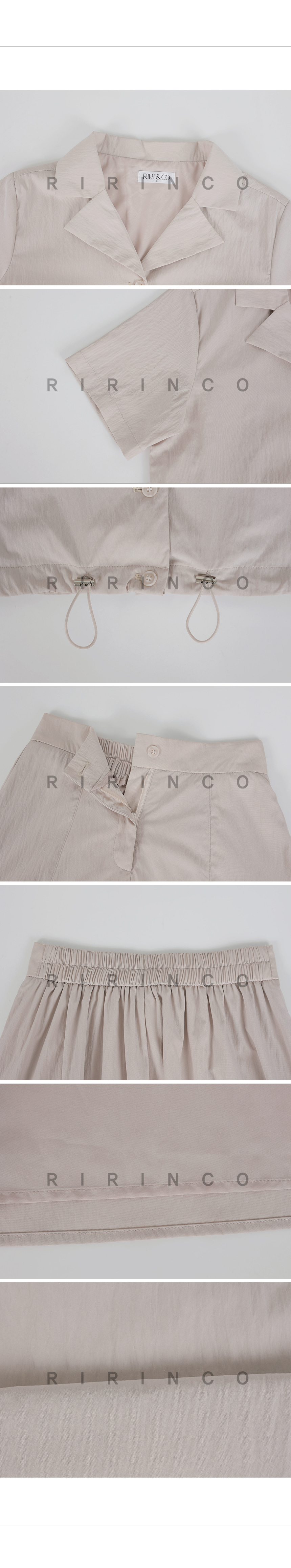 RIRINCO シャカシャカジャケット＆バッグゴムスカートセット