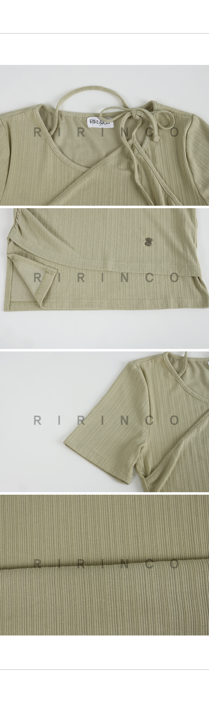 RIRINCO リブビスチェペンダントTシャツ